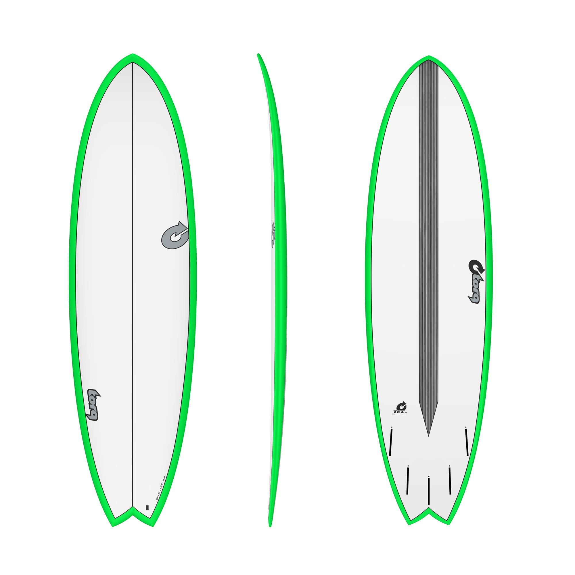 Surfboard TORQ Epoxy TET CS 6.6 Fish Carbon Green