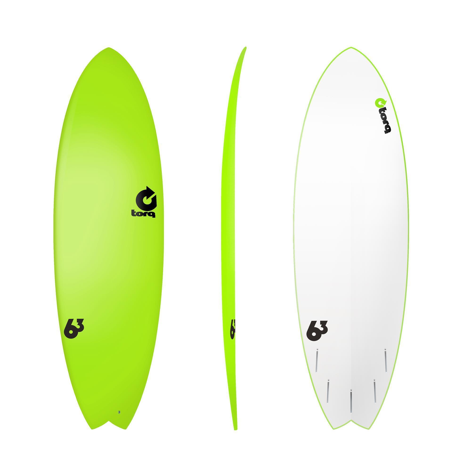 Surfboard TORQ Softboard 6.3 Fish GrÃ¼n
